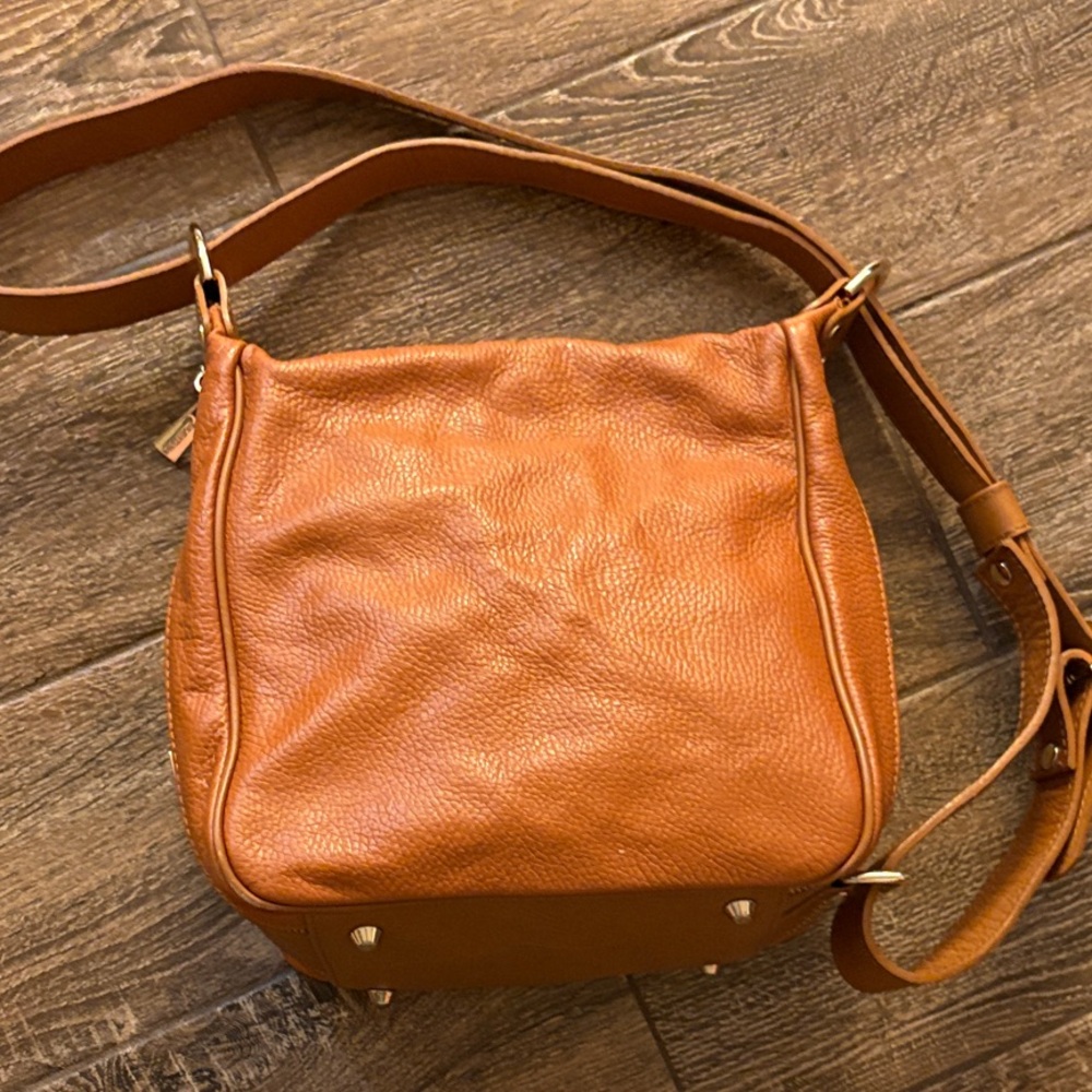 Valentina Convertable backpack Rich Tan Leather Shoulder Bag